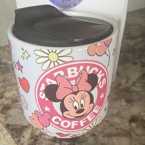 NEW Starbucks Pink and White Minnie Mouse Mug